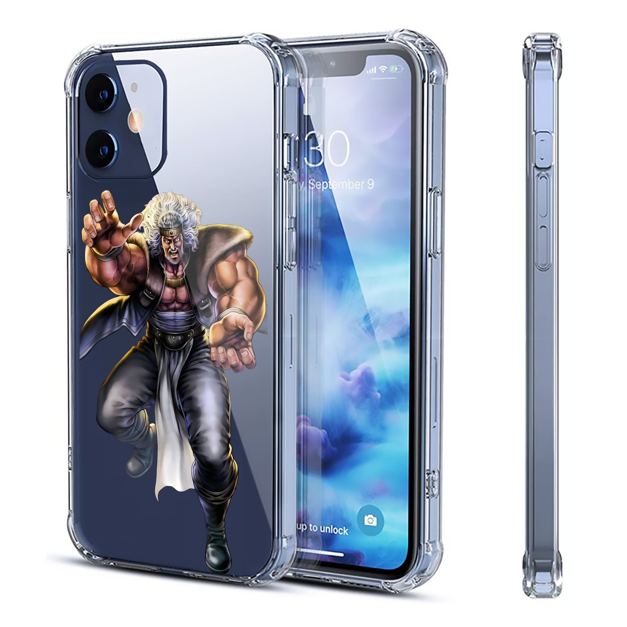 （画像用） 北斗の拳 Fist of the North Star 【iPhone 12シリーズ対応】透明スマホケース（クリアソフトケース）